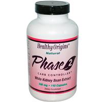 Healthy Origins Phase 2 (White Kidney Bean Extract) 500mg 180 Capsules