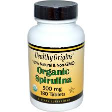Healthy Origins Spirulina 500 mg  Organic Spirulina 360 tab