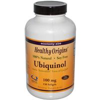 Healthy Origins Ubiquinol 100mg Soy Free Non-GMO 150 Softgel