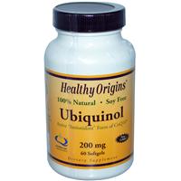 Healthy Origins Ubiquinol 200mg Soy Free Non-GMO 60 Softgel