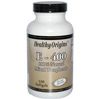 Healthy Origins Vitamin E-400 IU (Natural) Mixed Toco 180 Softgel