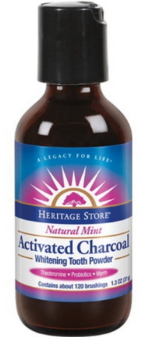 Heritage Store Activated Charcoal Tooth Powder Natural Mint 1.3 oz