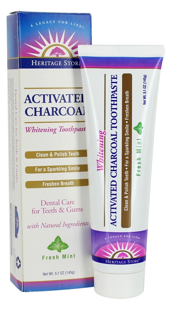 Heritage Store Activated Charcoal Toothpaste Mint 5.1 oz