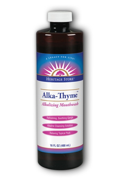 Heritage Store Alka-Thyme, Alkaline Mouthwash Menthol 16 oz