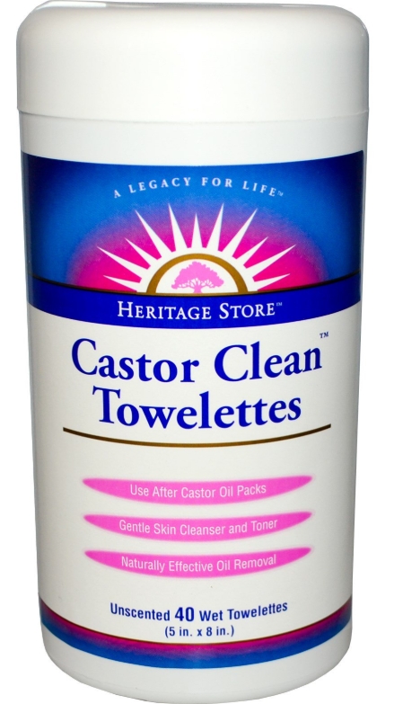 Heritage Store Castor Clean Towelettes Fragrance Free 40 ea-UNAVAILABLE
