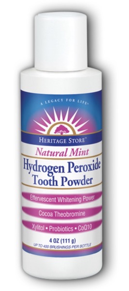 Heritage Store Hydrogen Peroxide Toothpowder Natural Mint 4 oz-OUT OF STOCK