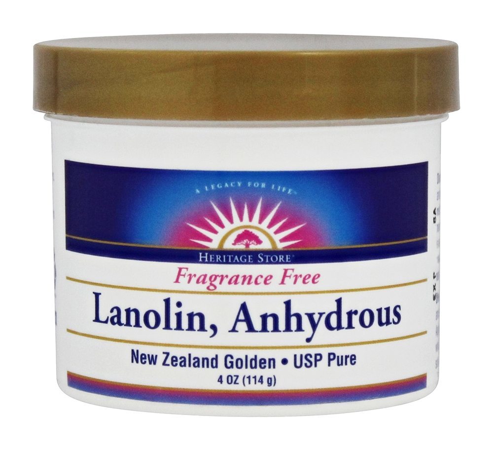 Heritage Store Lanolin, Anhydrous Fragrance Free 4 oz-OUT OF STOCK