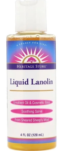 Heritage Store Lanolin, Liquid Fragrance Free 4 oz