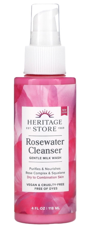 Heritage Store Rosewater Cleanser  4 Floz
