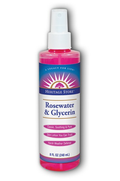 Heritage Store Rosewater & Glycerin w/Atomizer Rose 8 oz