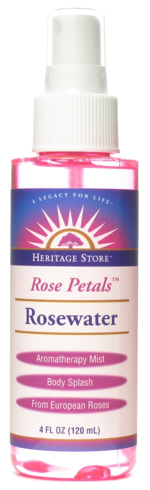 Heritage Store Rosewater w/Atomizer Rose 4 oz