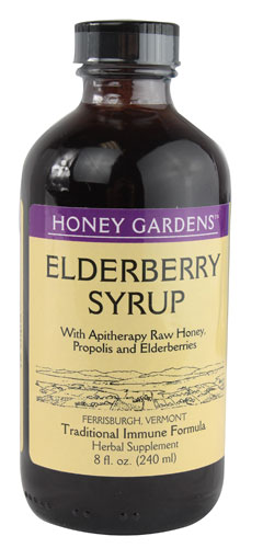 Honey Gardens Apitherapy Elderberry Syrup -- 8 fl oz-