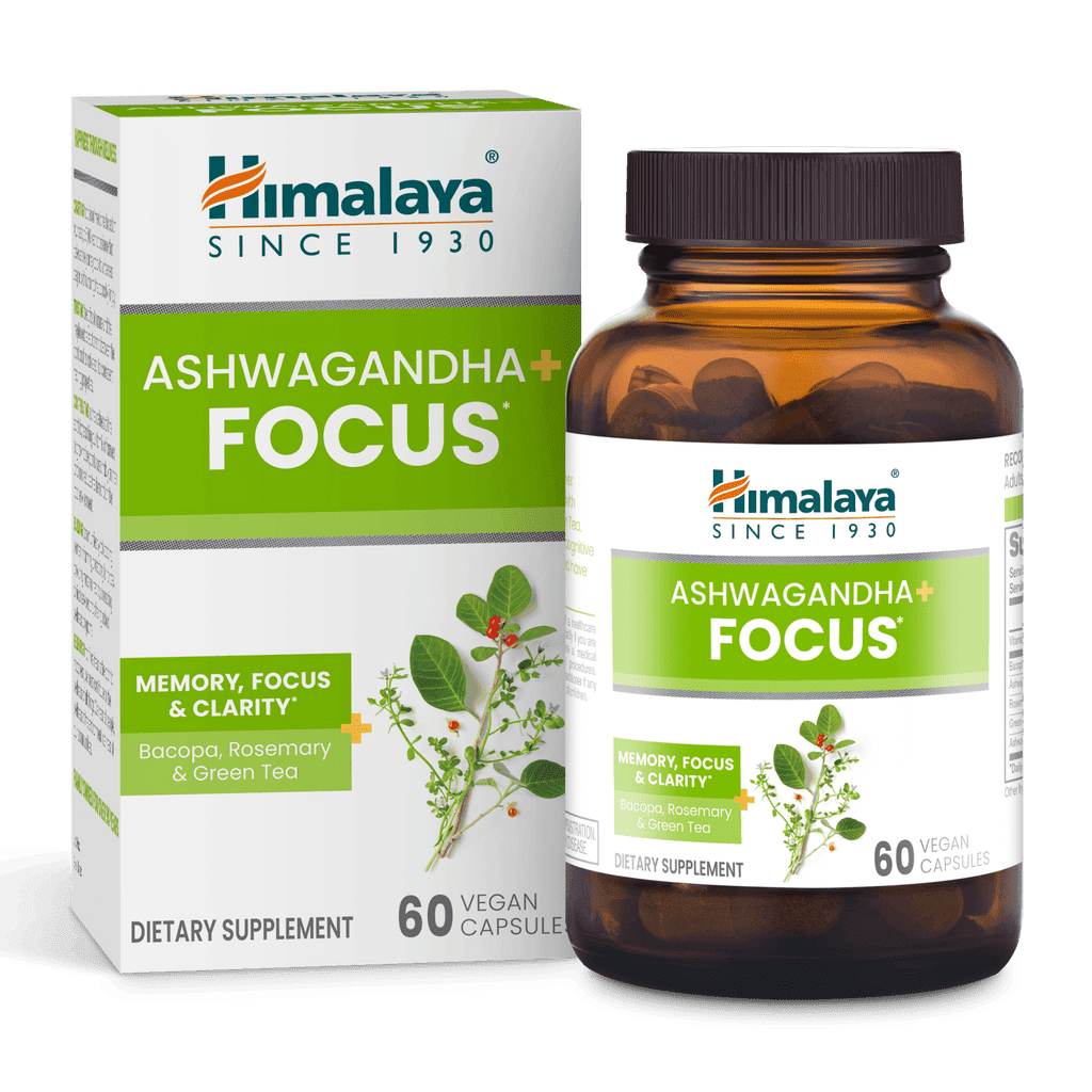 Himalaya Ashwagandha+ Focus 60 Veg Caps