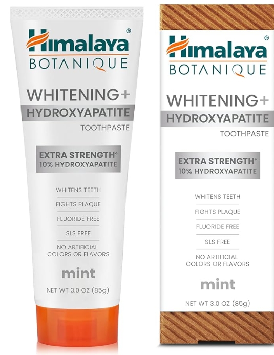 Himalaya Whitening+ Hydroxyapatite Toothpaste Extra Strength with 10% Hydroxyapatite Mint Flavor 3 oz.