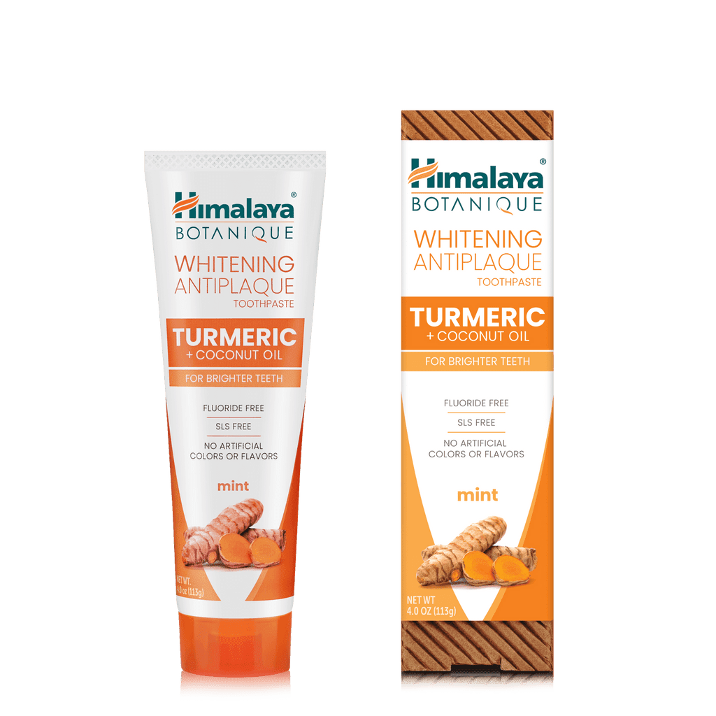 Himalaya Whitening Antiplaque Toothpaste Turmeric + Coconut Oil 4 OZ
