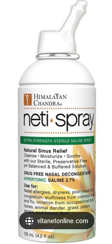 Himilaya  Institute - Neti Spray Extra Strength Sterile Saline Spray 4.2OZ