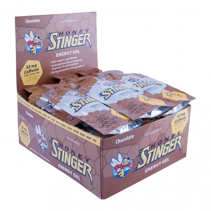 Honey Stingers Organic Energy Gel Choc 24/Box  TEMPORARILY UNAVAILABLE