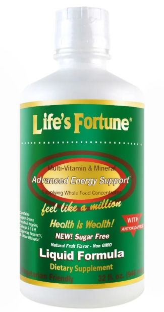 Life's Fortune - Multi-Vitamin Liquid 32.oz  Natural Fruit Flavored 32 Servings