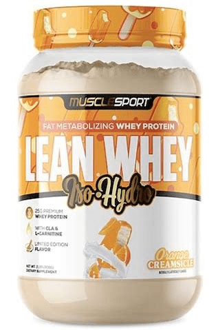 Muscle Sport Lean Whey Iso-Hydro 2pnds 26 Serv Orange Creamsicle