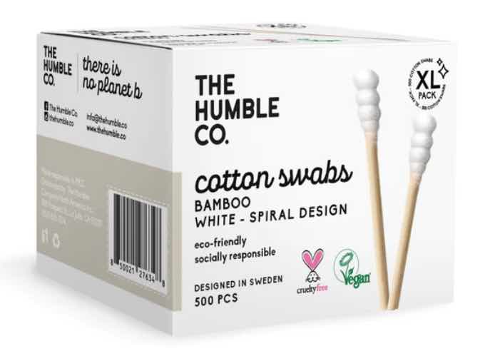 Humble Co. Cotton Swabs White Spiral 500 Swabs