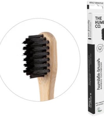 Humble Co. Sensitive Adult Bamboo Toothbrush Black