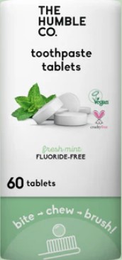 Humble Co. Toothpaste Tablets Mint Fluoride-Free 60 Count