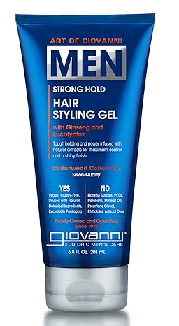 Giovanni Cosmetics Men Strong Hold Hair Styling Gel 6.8 oz