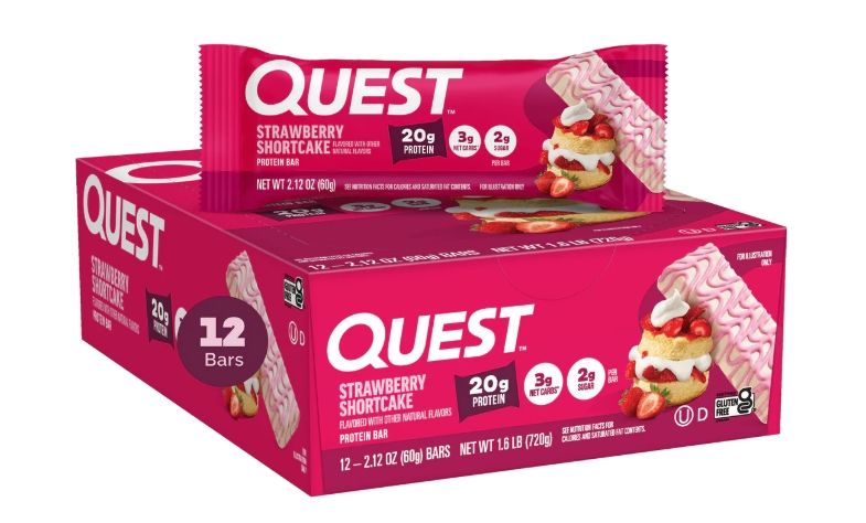 Quest Bar Strawberry Shortcake 12 bars