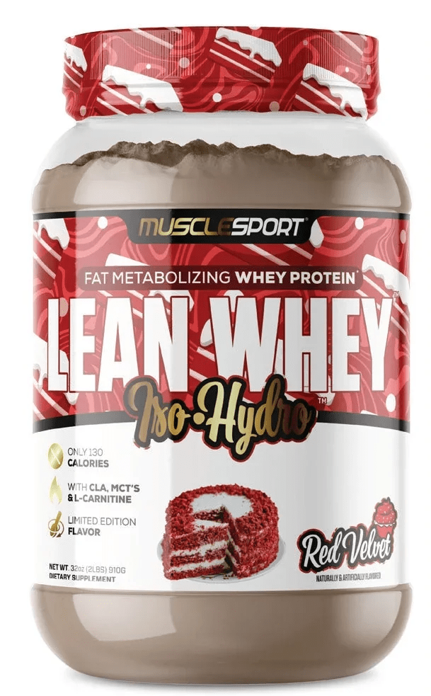 Muscle Sport Lean Whey Iso-Hydro 2pnds 26Serv Red Velvet 