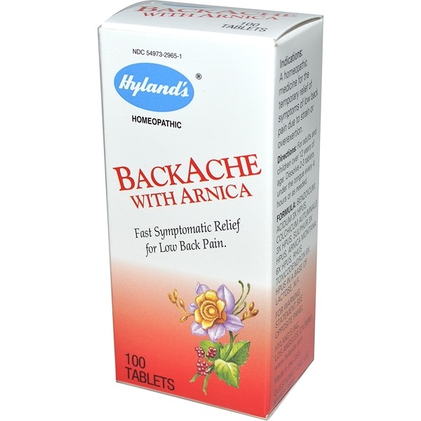 Hylands Backache w/ Arnica 100 tablet-OUT OF STOCK