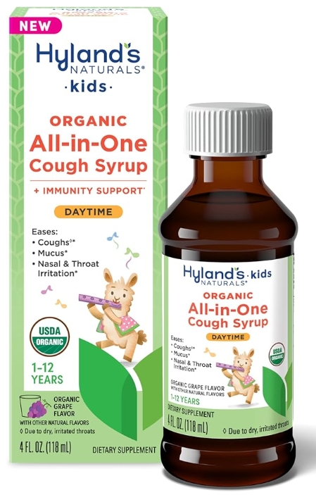 Hyland's Kids Organic All in One Cough Syrup Daytime - Grape 4/oz
