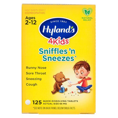 Hylands Sniffles'n Sneezes 4 Kids 125 tablet-OUT OF STOCK