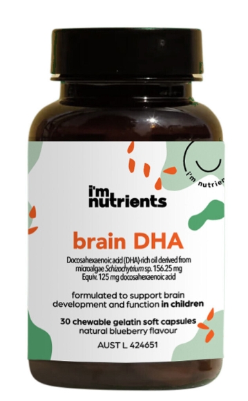 I'm Nutrients Children's Brain DHA (Algae DHA & Omega 3) 60 Chews