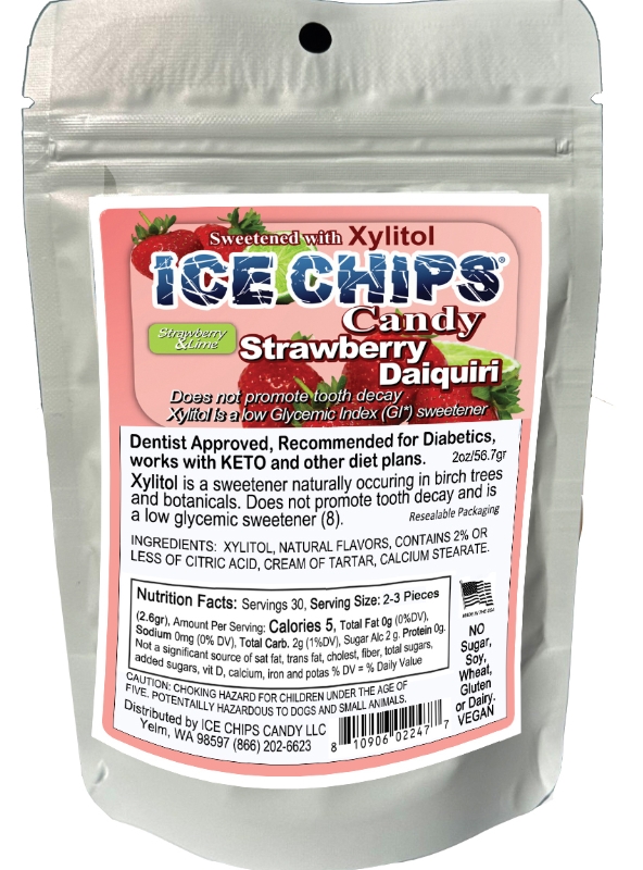 Ice Chips Candy Strawberry Daiquiri 2/oz Packet
