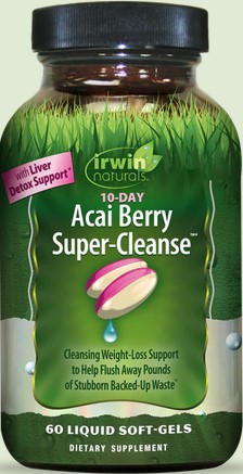 Irwin Naturals - 10 Day Acai Berry Super Cleanse 60 softgel