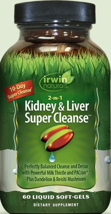 Irwin Naturals - 2 In 1 Kidney & Liver Super Cleanse 60 softgel
