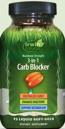 Irwin Naturals - 3 In 1 Carb Blocker Maximum Strength 75 softgel