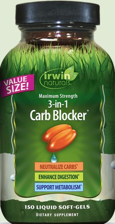 Irwin Naturals - 3 In 1 Carb Blocker Maximum Strength Value Size 150 softgel