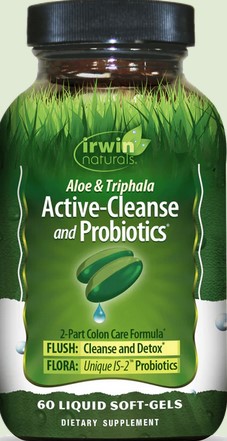 Irwin Naturals - Aloe & Triphala Active Cleanse & Probiotics 60 softgel