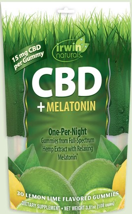 Irwin Naturals - Cbd 15 Mg + Melatonin Lemon Lime 30 gummy