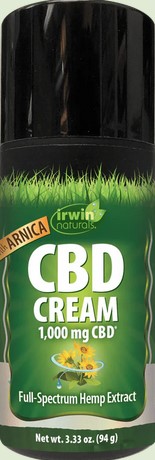 Irwin Naturals - Cbd Cream + Arnica 1000 Mg Cbd 3.3 ounce