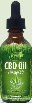 Irwin Naturals - Cbd Oil 250 Mg Unflavored 1 ounce