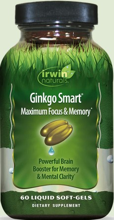Irwin Naturals - Ginkgo Smart Maximum Focus & Memory 60 softgel