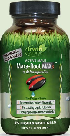Irwin Naturals - Maca Root Max3 + Ashwagandha 75 softgel