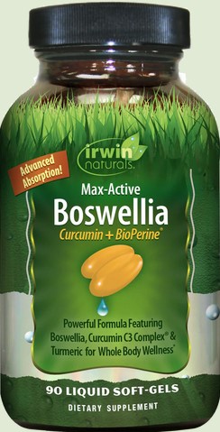 Irwin Naturals - Max Active Boswellia Curcumin + Bioperine 90 softgel-UNAVAILABLE