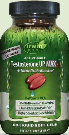 Irwin Naturals - Testosterone Up Max3 + Nitric Oxide Booster 60 softgel