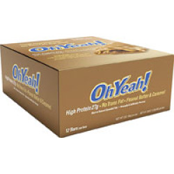 ISS - Oh Yeah! Bar Peanutbutter and Caramel 12 bars 3oz each TEMPORARELY UNAVAILABLE