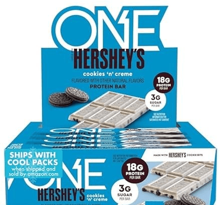 ISS - Oh Yeah ONE Hershey's Cookies n Creme 12 Bars 