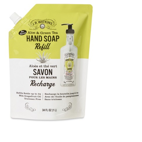 J.R. Watkins Hand Soap Reflll Aloe/Grtea 34 fl oz-OUT OF STOCK