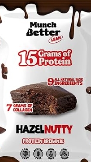 Munch Better Lean Hazelnutty Protein Brownie 12box Brownies 15g of Protein